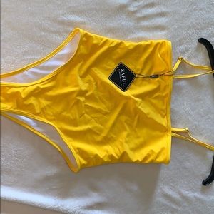 Yellow high cut one piece!